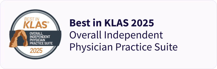 2025 Best in KLAS award for Overall Independent Physician Practice Suite
