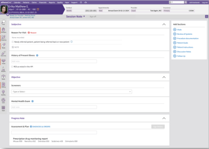 behavioral health-specific features of athenaOne for Behavioral Health that can help empower providers